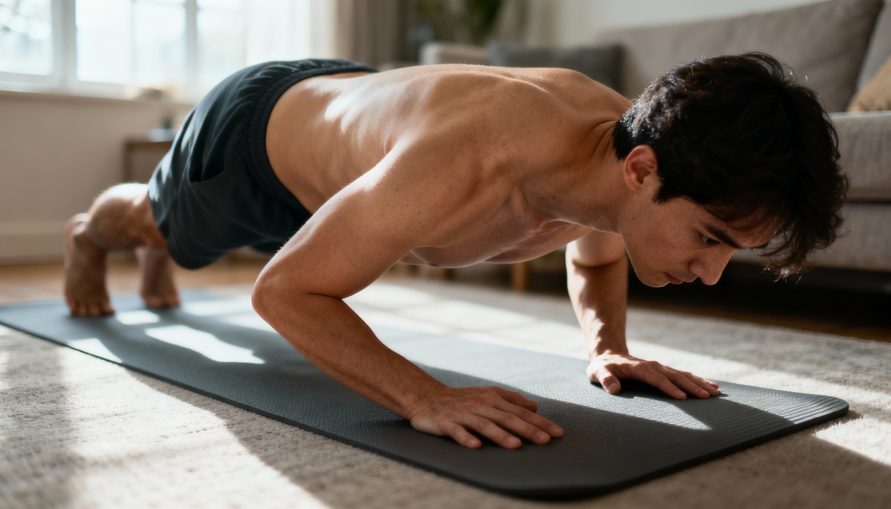 O treinamento do abdômen em casa significa utilizar o próprio peso corporal