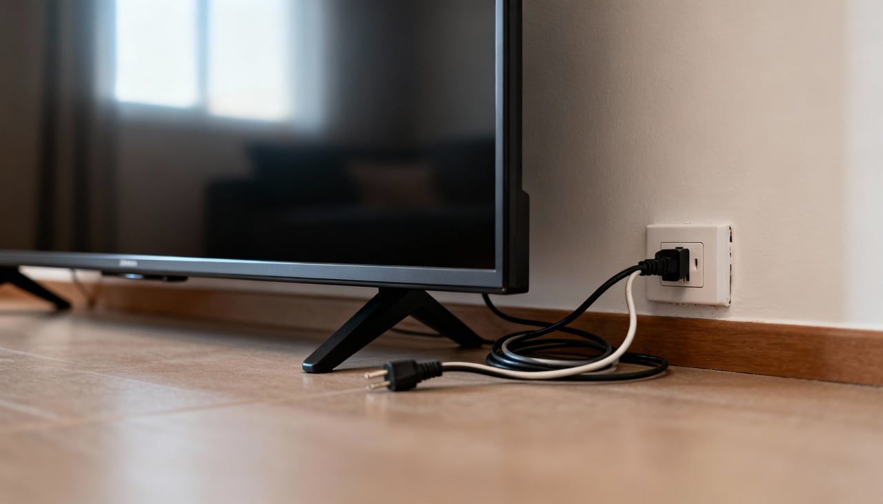 Energia elétrica instável, tomadas danificadas ou cabos mal encaixados são motivos frequentes para desligamentos súbitos em televisores