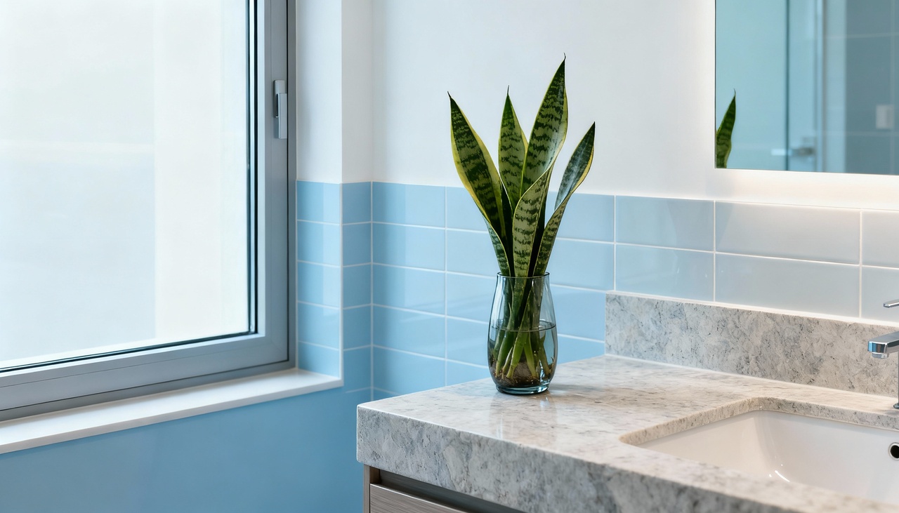 A língua de sogra, conhecida como Sansevieria, é uma das plantas mais recomendadas para absorver a umidade do ar em ambientes fechados