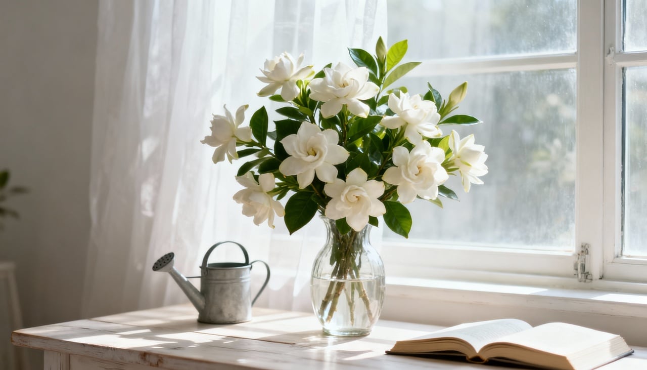 A gardênia prefere ambientes iluminados, mas estável, sem exposição direta à luz solar intensa