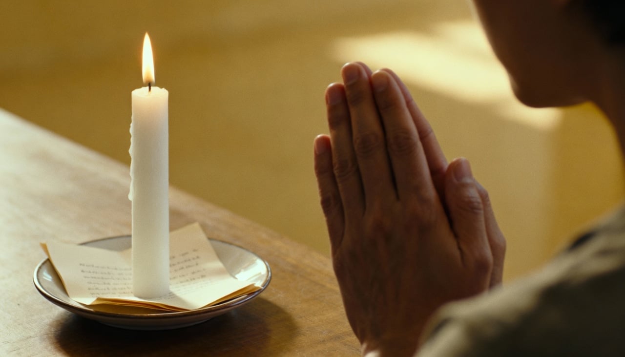 A escolha da vela branca e do pedido escrito envolve significados espirituais e simbólicos profundos