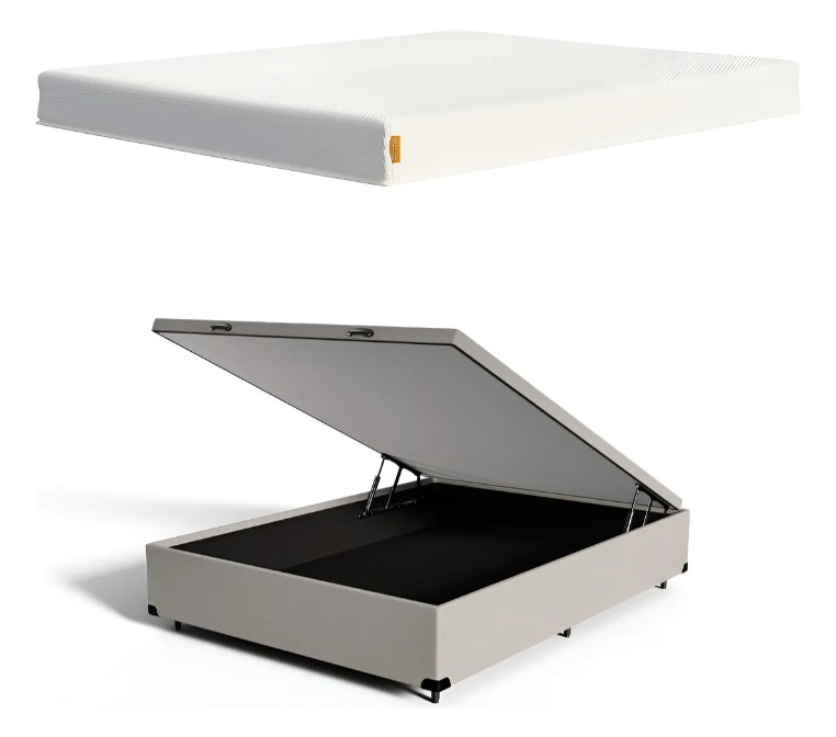 O kit com o modelo One de casal mais a cama baú custa R$4.699 no Mercado Livre