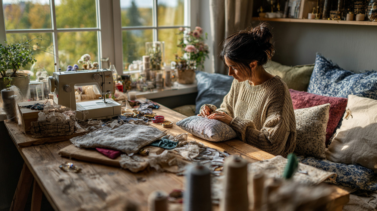 A seleção do tecido ideal tem impacto direto no conforto e na aparência da almofada