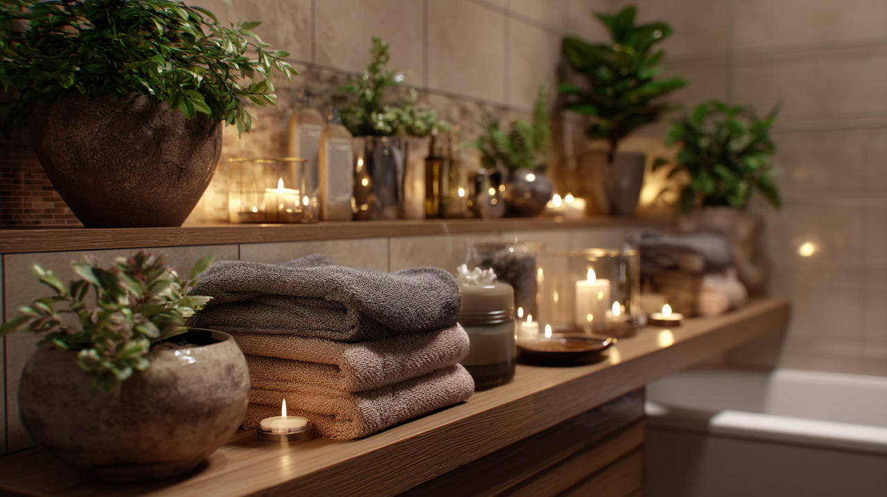 A base de um banheiro acolhedor está na iluminação e nos detalhes sensoriais