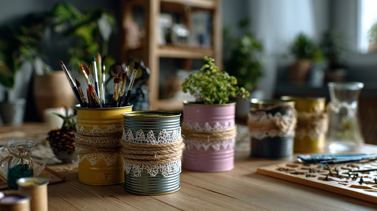 O primeiro passo é preparar bem a lata, garantindo que ela esteja limpa e segura para o manuseio