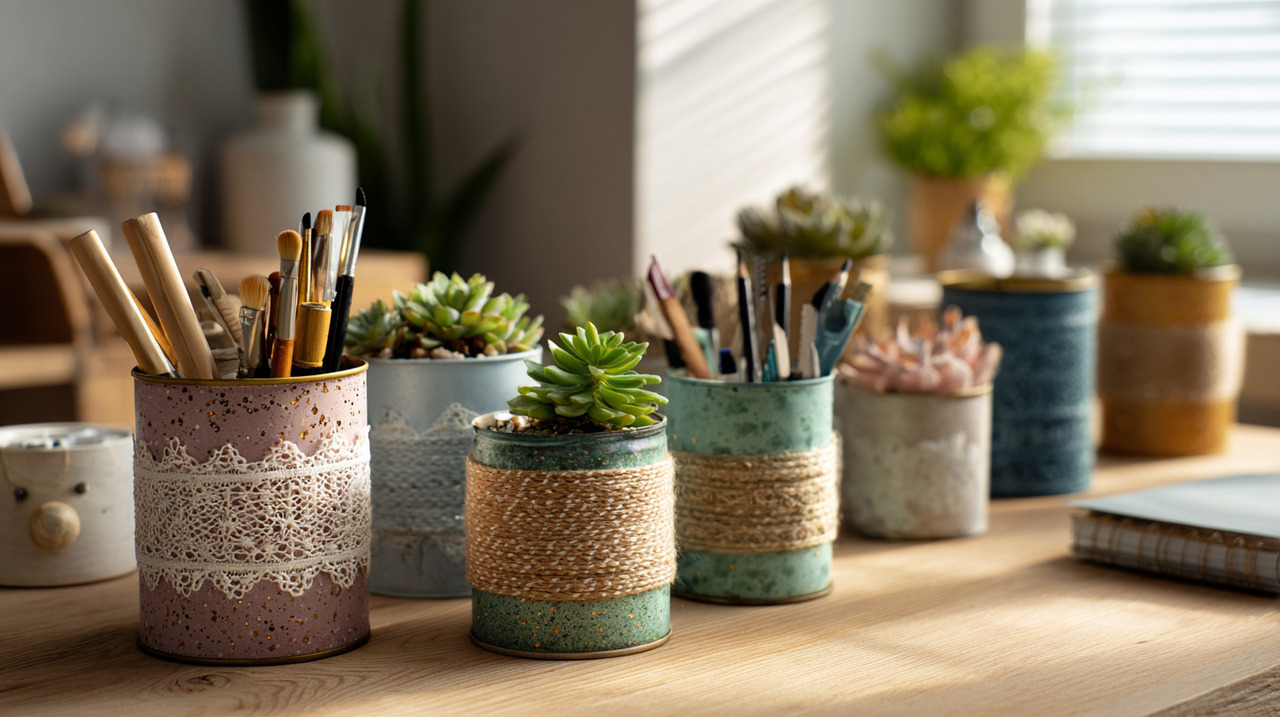 O primeiro passo é preparar bem a lata, garantindo que ela esteja limpa e segura para o manuseio