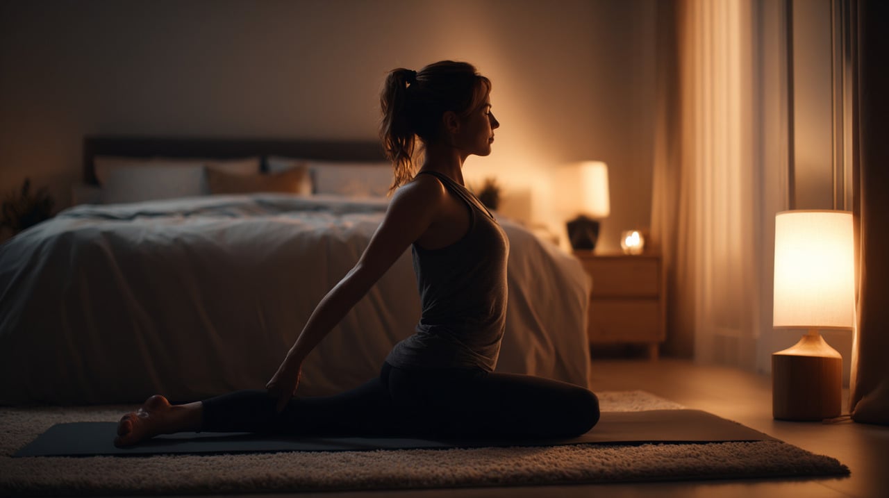 A adoção de alongamentos suaves ao final do dia pode promover relaxamento ao ativar o sistema parassimpático