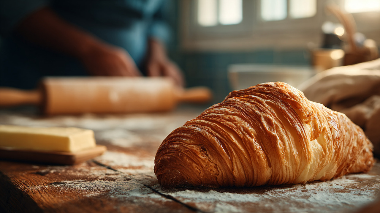 A qualidade do croissant caseiro começa pela escolha dos ingredientes corretos