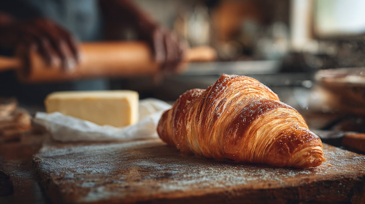 A qualidade do croissant caseiro começa pela escolha dos ingredientes corretos