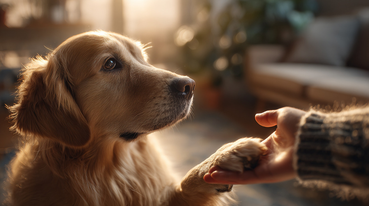 Entre as principais razões para um cão oferecer a pata estão o adestramento, as interações sociais e instintos herdados
