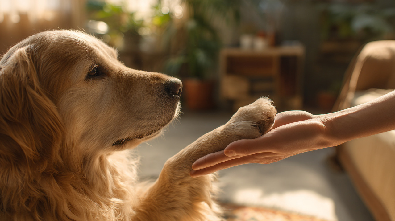 Entre as principais razões para um cão oferecer a pata estão o adestramento, as interações sociais e instintos herdados