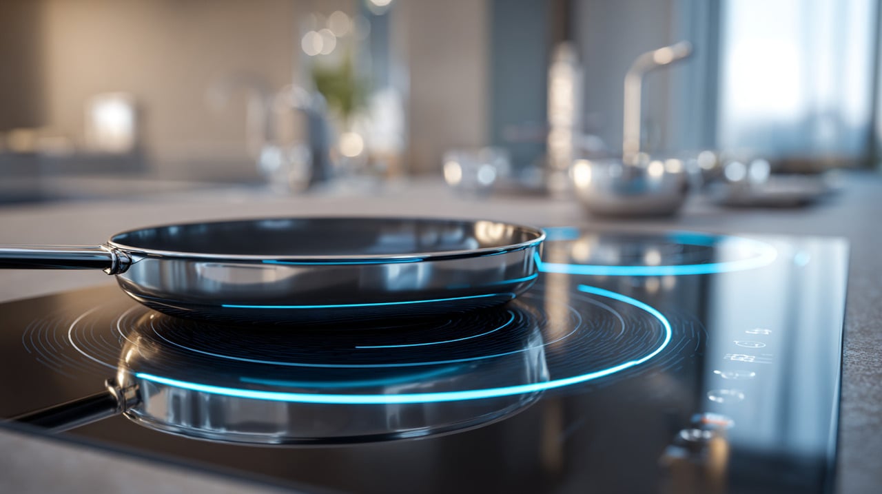 A superfície desses aparelhos esconde uma bobina de cobre conectada à corrente alternada