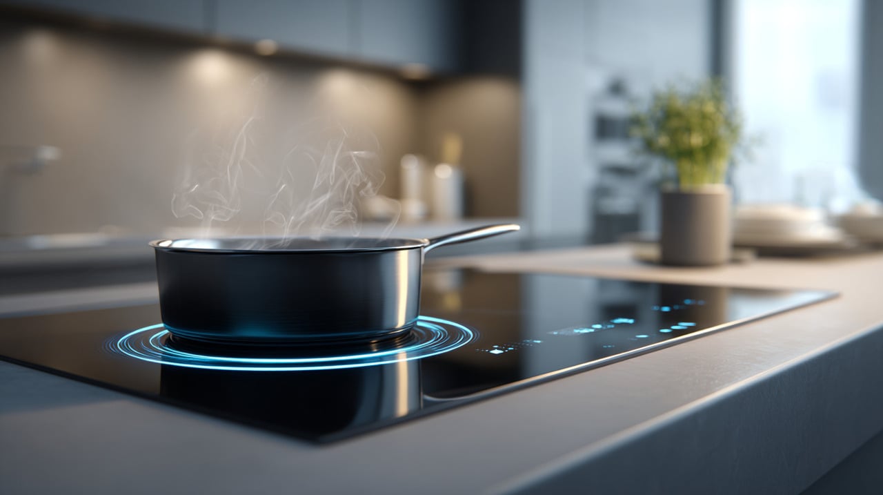 A superfície desses aparelhos esconde uma bobina de cobre conectada à corrente alternada