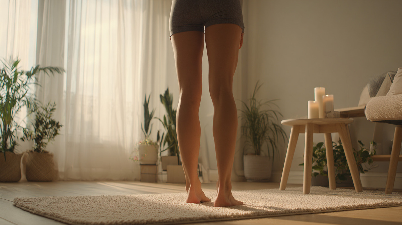 A prática consiste em movimentos feitos em posição ereta, como elevar os calcanhares