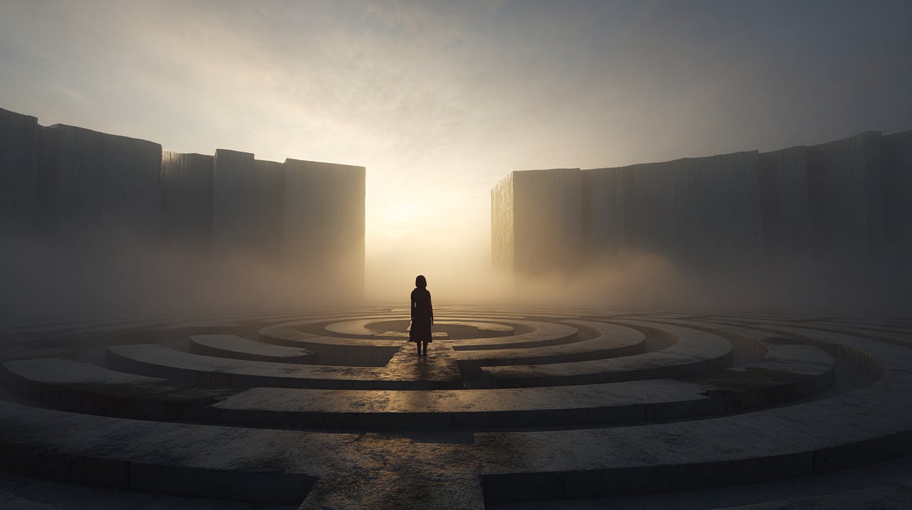 Esse sonho frequentemente indica confusão mental e sensação de estar diante de obstáculos sem solução evidente