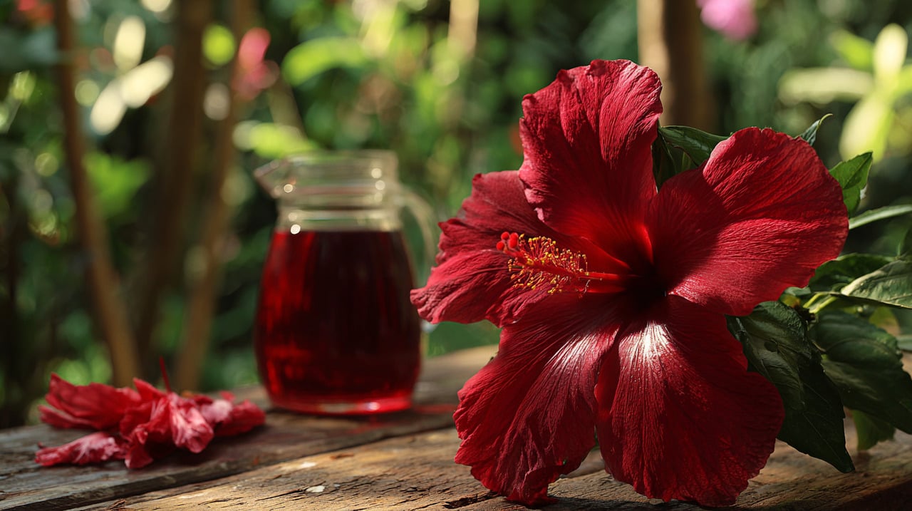 A flor de Jamaica é valorizada tanto por suas qualidades estéticas quanto por seus benefícios à saúde