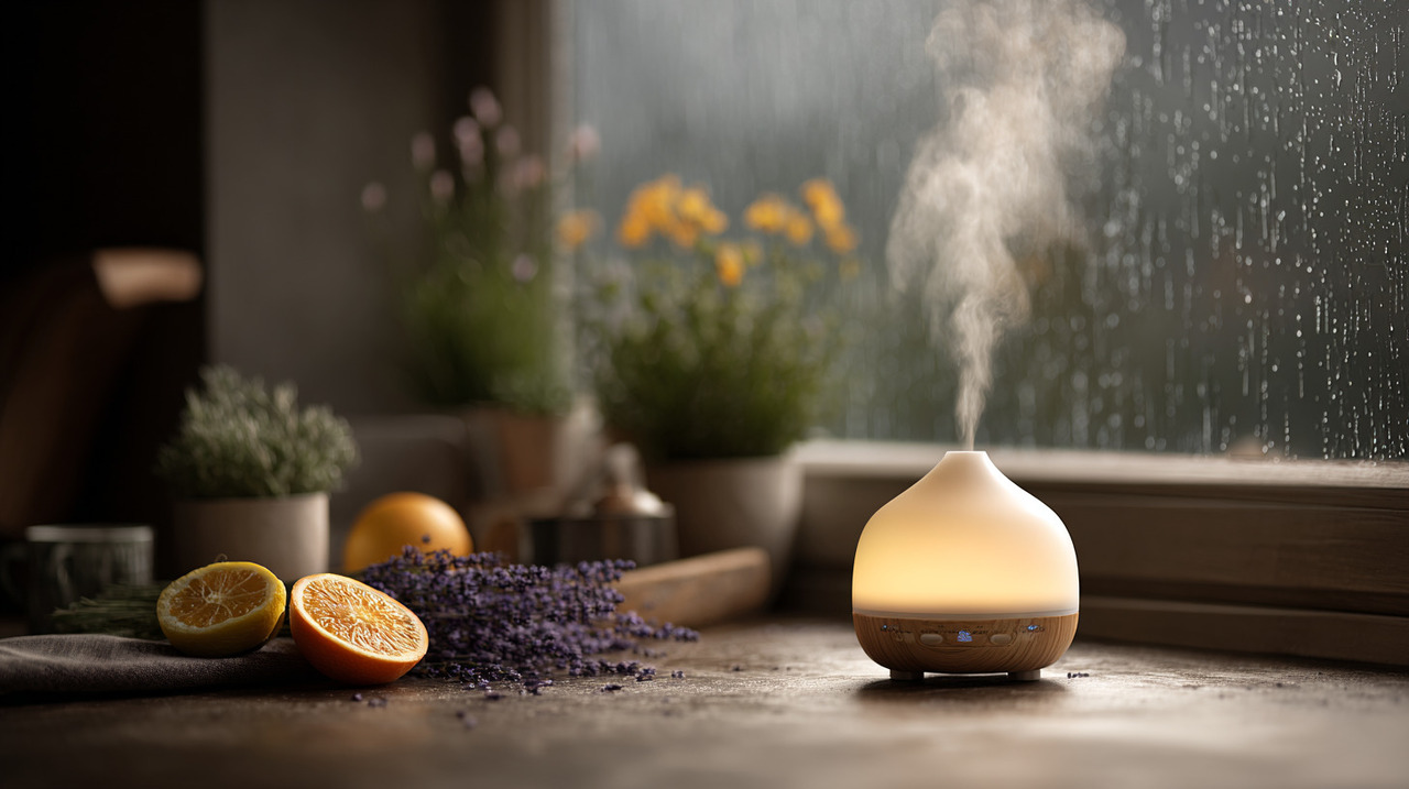 Entre os aromas para humor, os óleos essenciais de lavanda e camomila são frequentemente citados