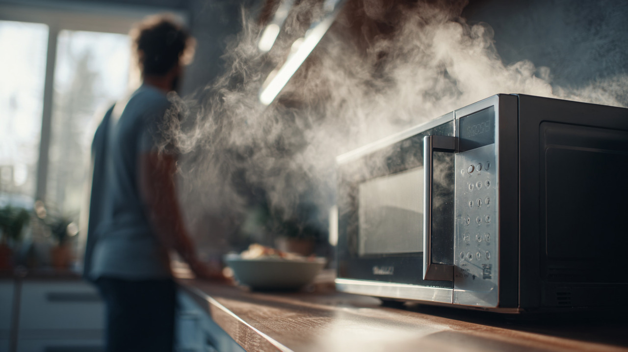 O barulho do micro-ondas aparece principalmente devido à rápida expansão do vapor dentro do alimento ao ser aquecido