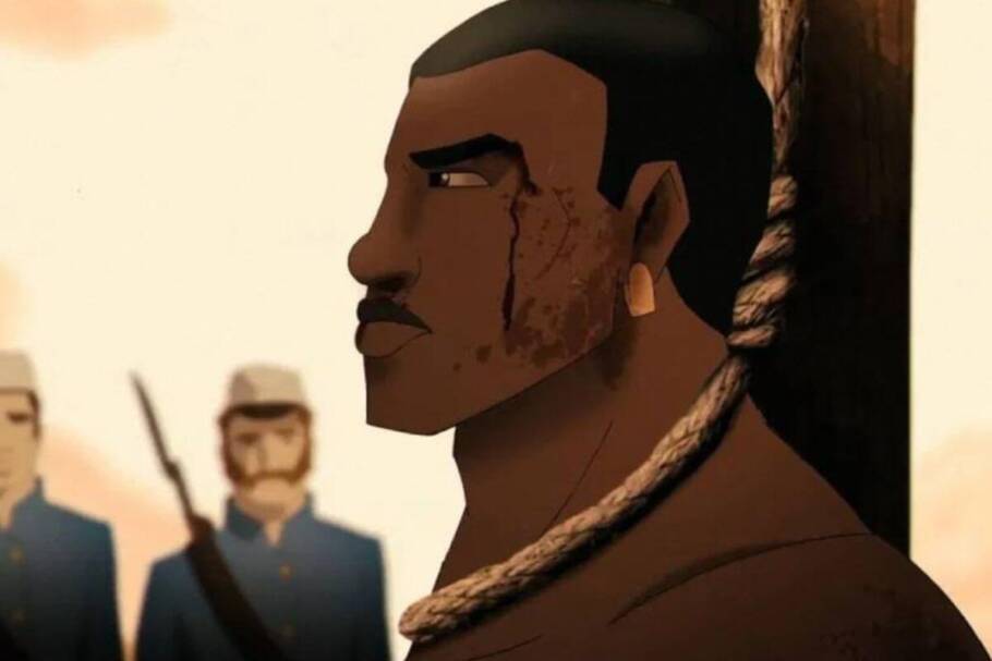 “Uma História de Amor e Fúria” segue a vida de Paulo, um homem imortal que atravessa os séculos, vivenciando e se envolvendo em momentos históricos do Brasil (Imagem: Reprodução digital | Gullane Filmes e Europa Filmes)