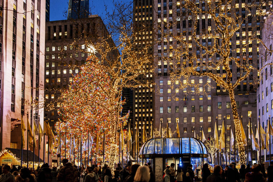 A árvore de Natal do Rockefeller Center: visita indispensável na temporada de festas em Nova York