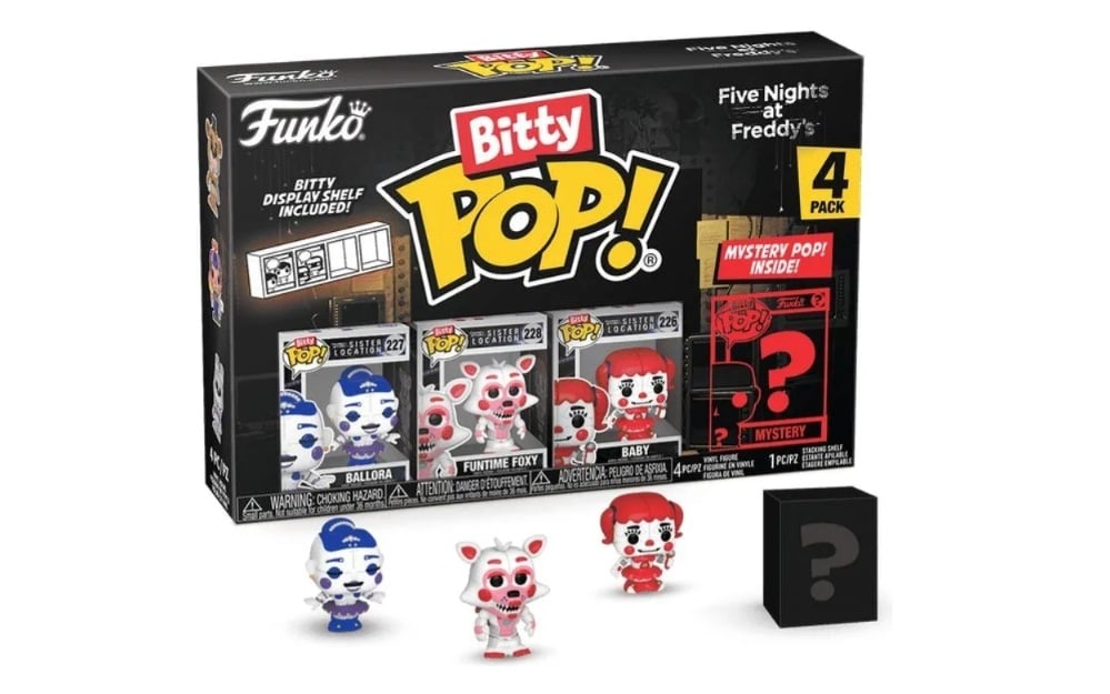 O kit de miniaturas do filme Five Nights at Freddy’s custa R$138,70 no Pix
