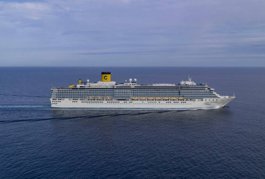 Costa Deliziosa fará roteiro de 142 dias, com passagem por 47 destinos entre 2026 e 2027