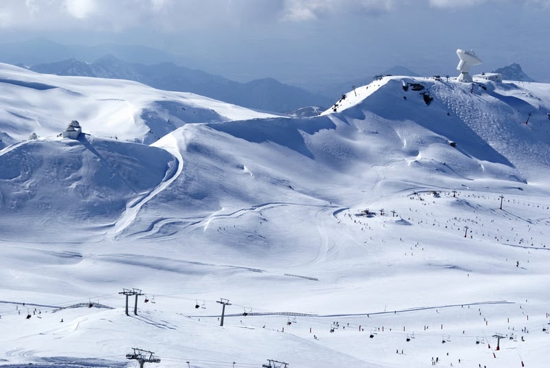 Estação de esqui em Sierra Nevada, próximo de Granada