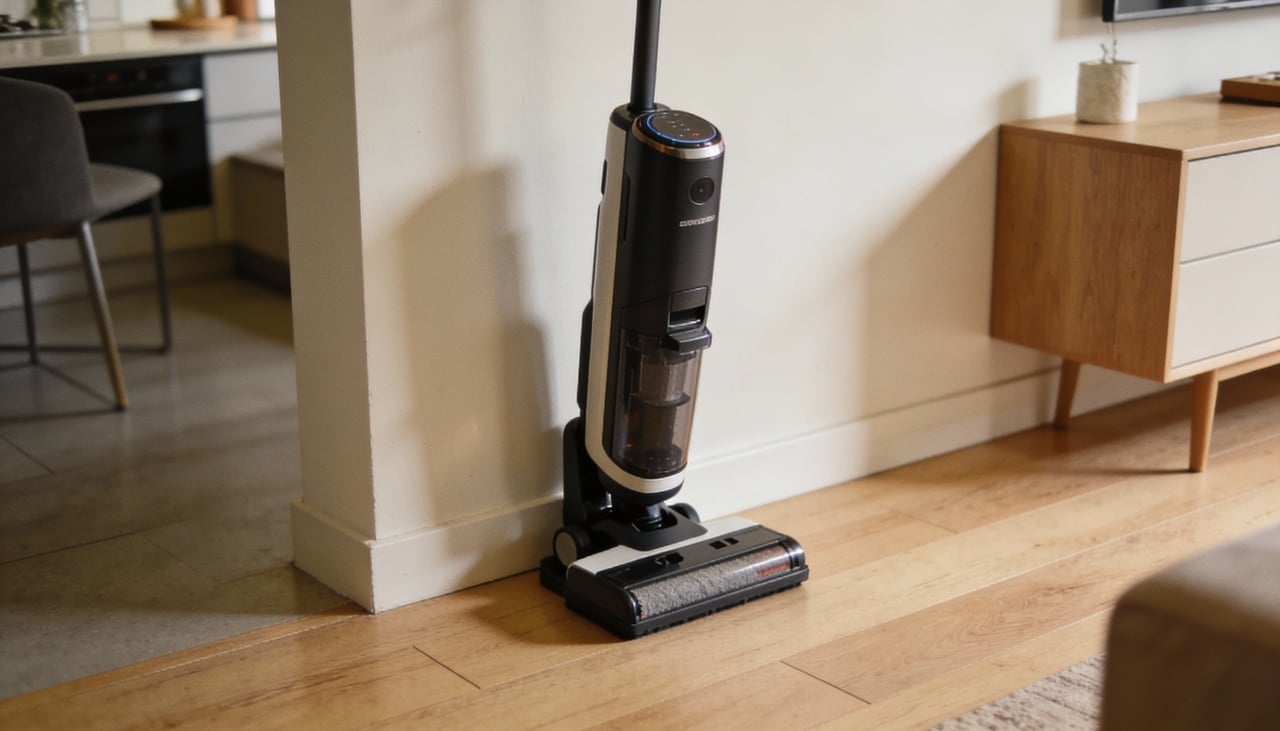 O desempenho de um aspirador de pó residencial varia bastante conforme o piso