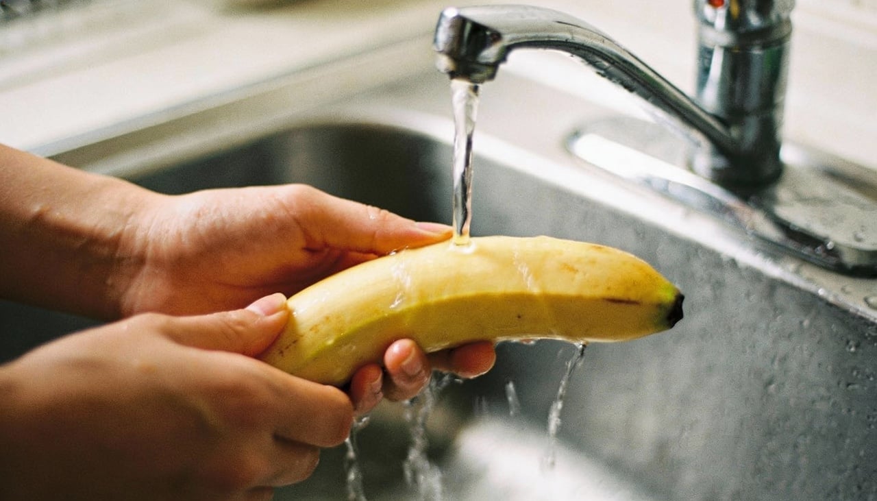 O momento crítico ocorre quando você rompe a casca com as mãos ou com uma faca