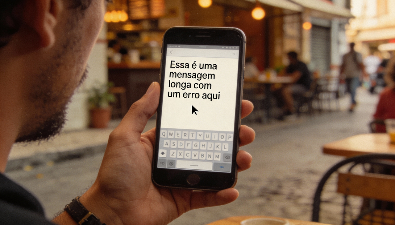 Tentar posicionar o cursor de texto tocando diretamente sobre a palavra errada costuma ser frustrante