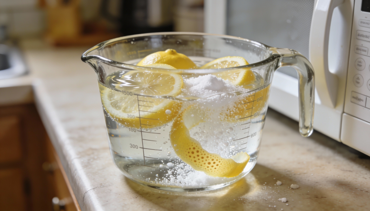 O processo de limpeza acontece através do vapor gerado pelo aquecimento dessa mistura líquida