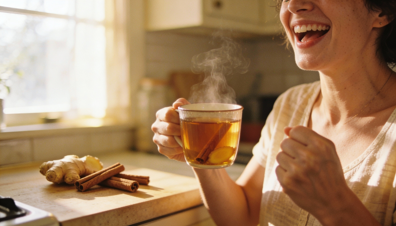 Entre os chás energizantes mais usados para disposição, destacam-se preparos com gengibre, canela, cravo, hortelã e laranja