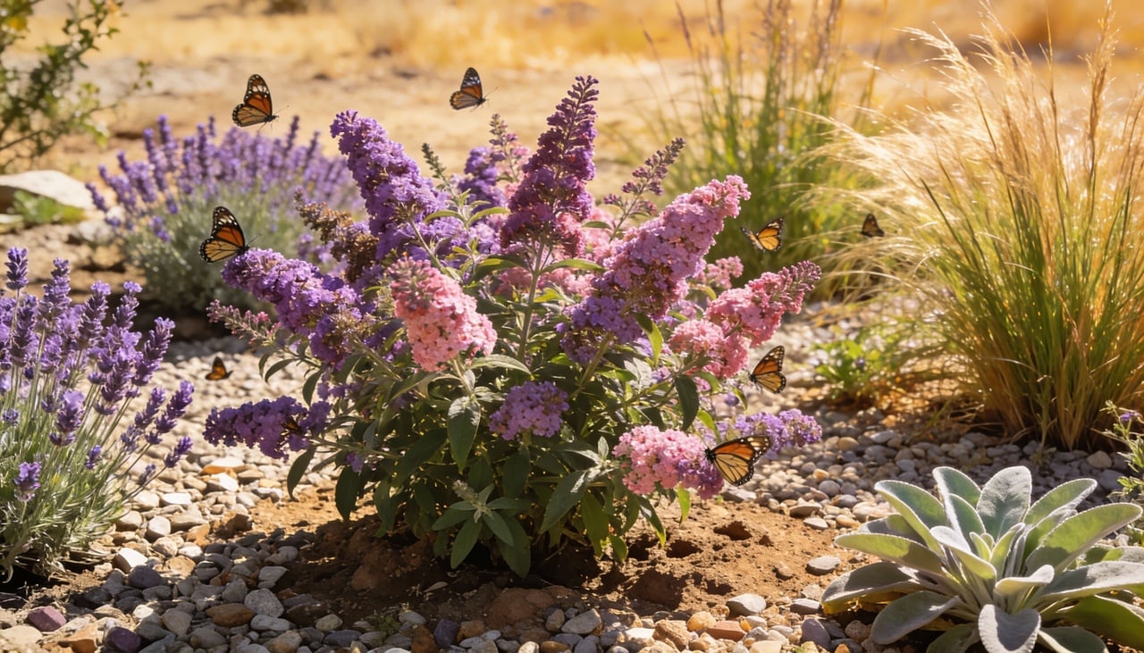 O arbusto de borboletas, conhecido cientificamente como Buddleja, conquistou reputação como espécie ideal para jardins com restrições hídricas