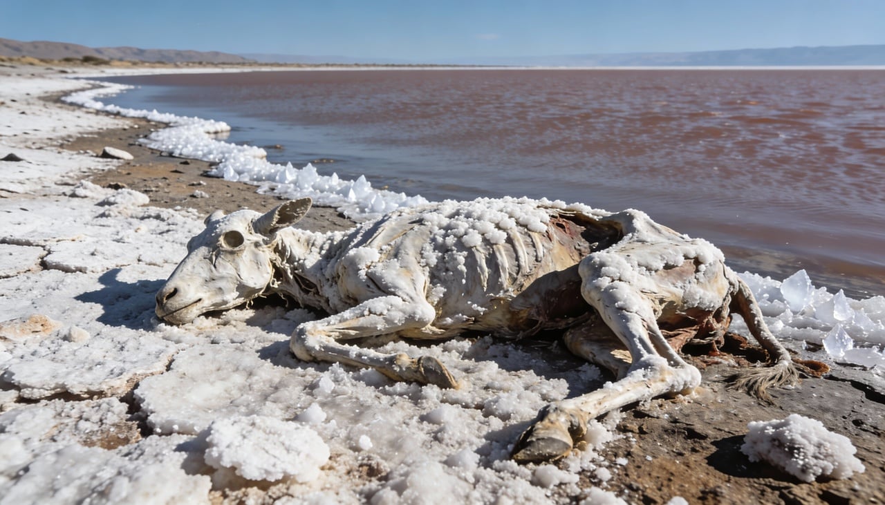 o Lago Natron não é completamente estéril e abriga formas de vida altamente especializadas