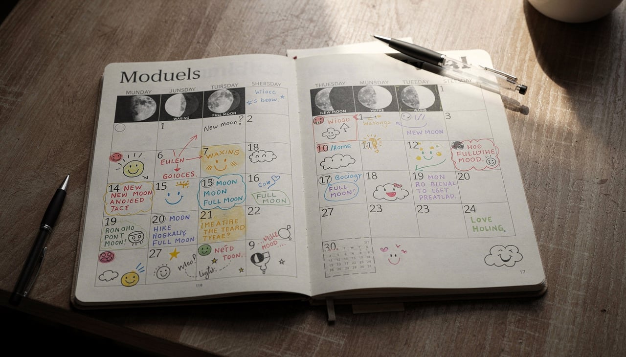 O ciclo lunar tem aproximadamente 29,5 dias, o que lembra outros ritmos do corpo humano, como o ciclo menstrual e alguns padrões de sono e vigília