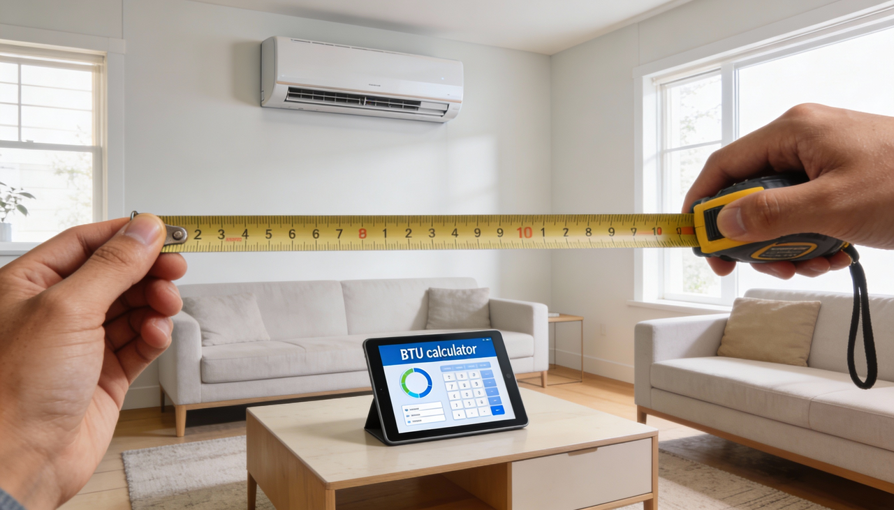 Para uso residencial simples, costuma-se considerar cerca de 600 a 800 BTUs por metro quadrado