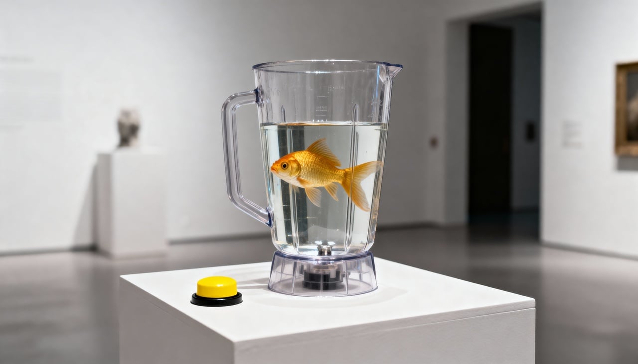 Evaristti propôs uma divisão provocativa da sociedade baseada nas reações dos visitantes diante dos liquidificadores