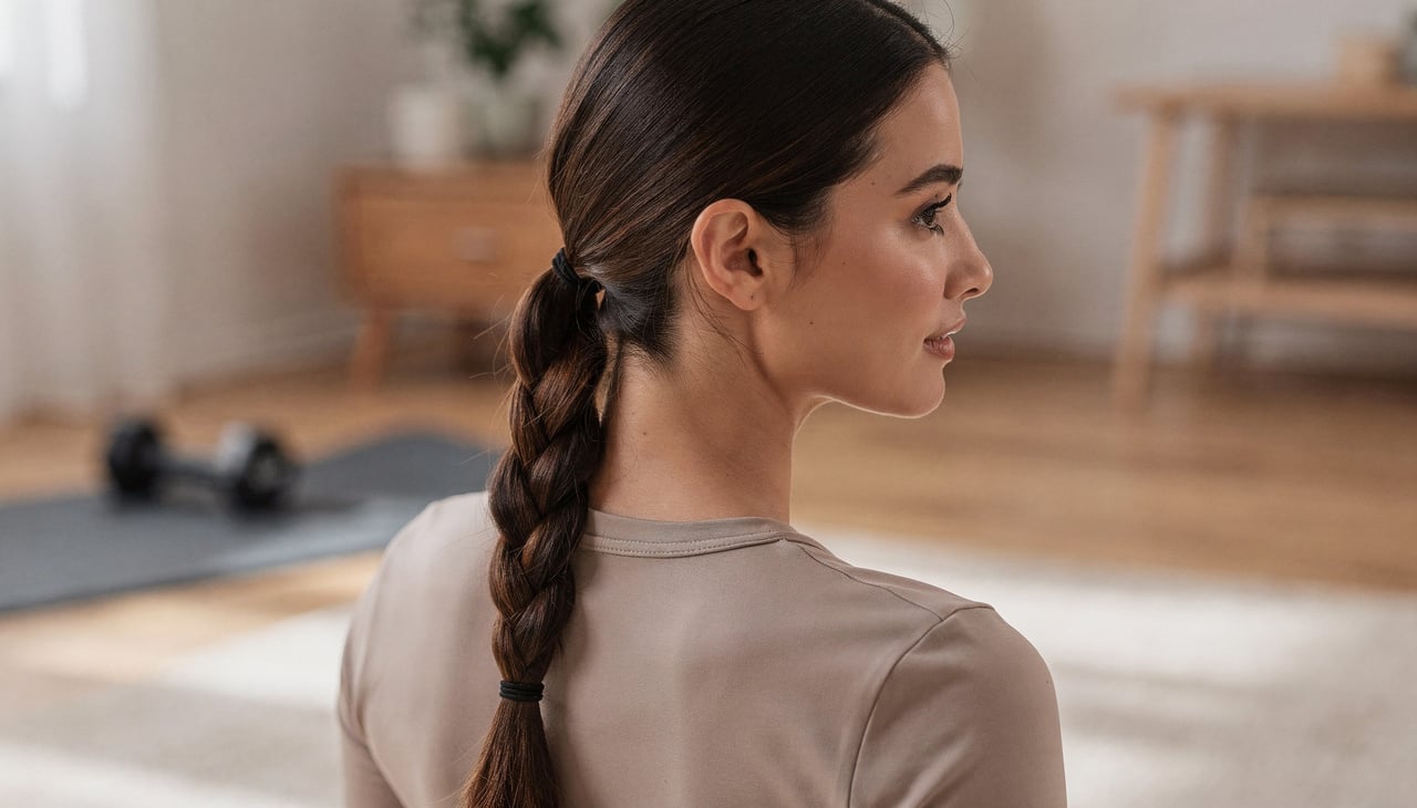 Ao treinar em casa, o cabelo solto pode atrapalhar, esquentar a nuca e prejudicar a concentração