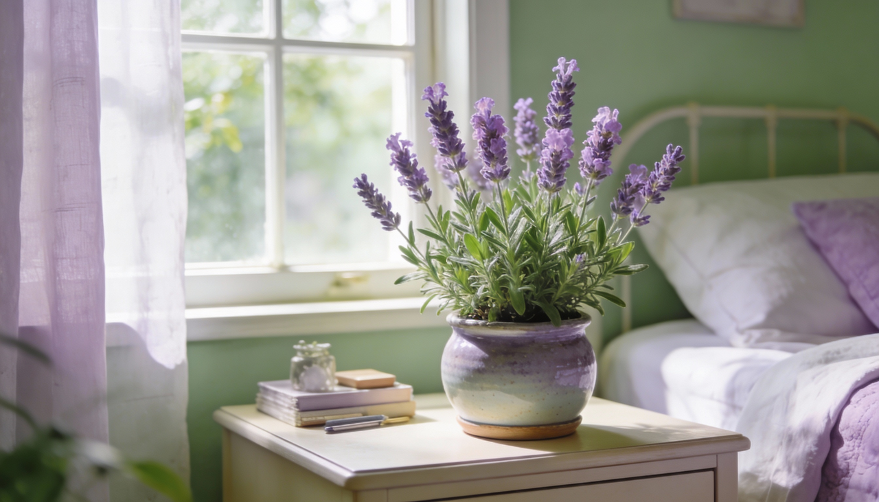 No Feng Shui, a lavanda é associada ao elemento Madeira, vinculado ao crescimento, à renovação e ao equilíbrio emocional