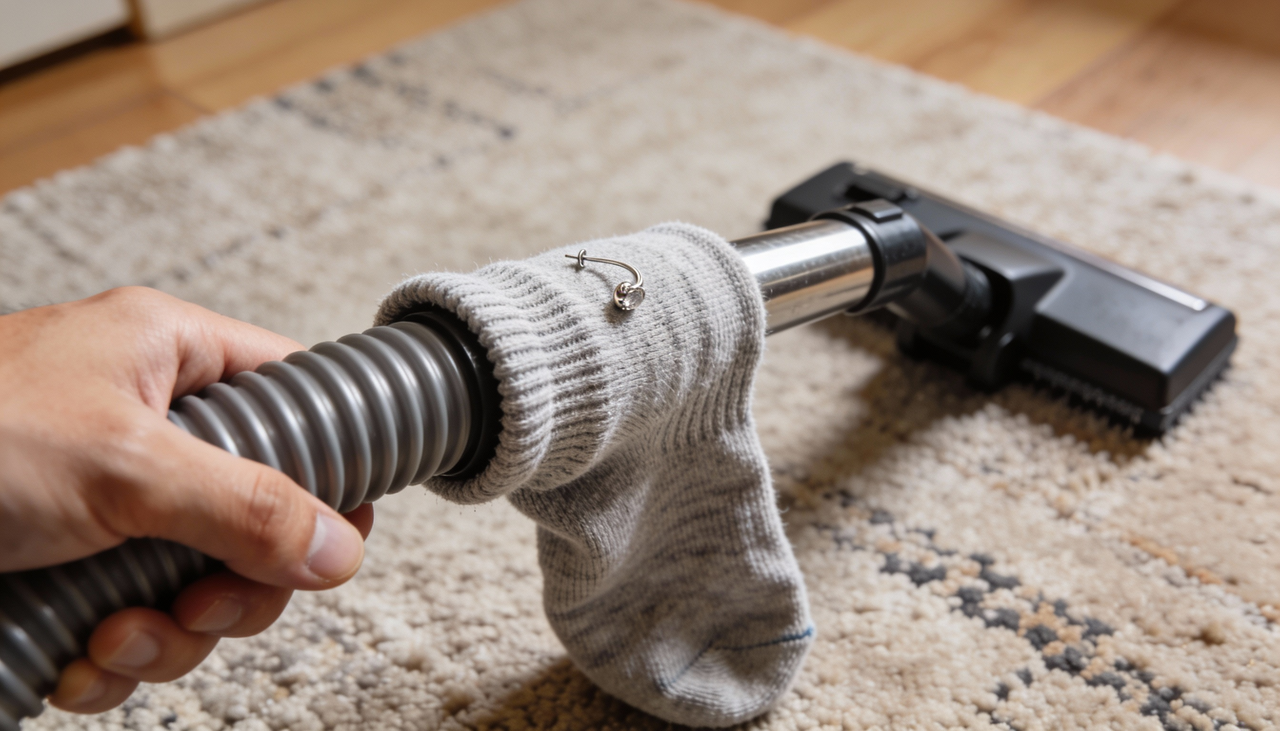 Usar o aspirador diretamente pode sugar o objeto para dentro do reservatório de poeira, obrigando você a revirar o lixo depois