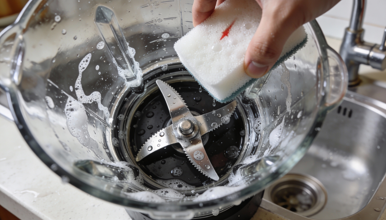 Insistir em esfregar o interior do copo com a mão não é apenas arriscado, mas muitas vezes ineficaz e prejudicial aos seus utensílios