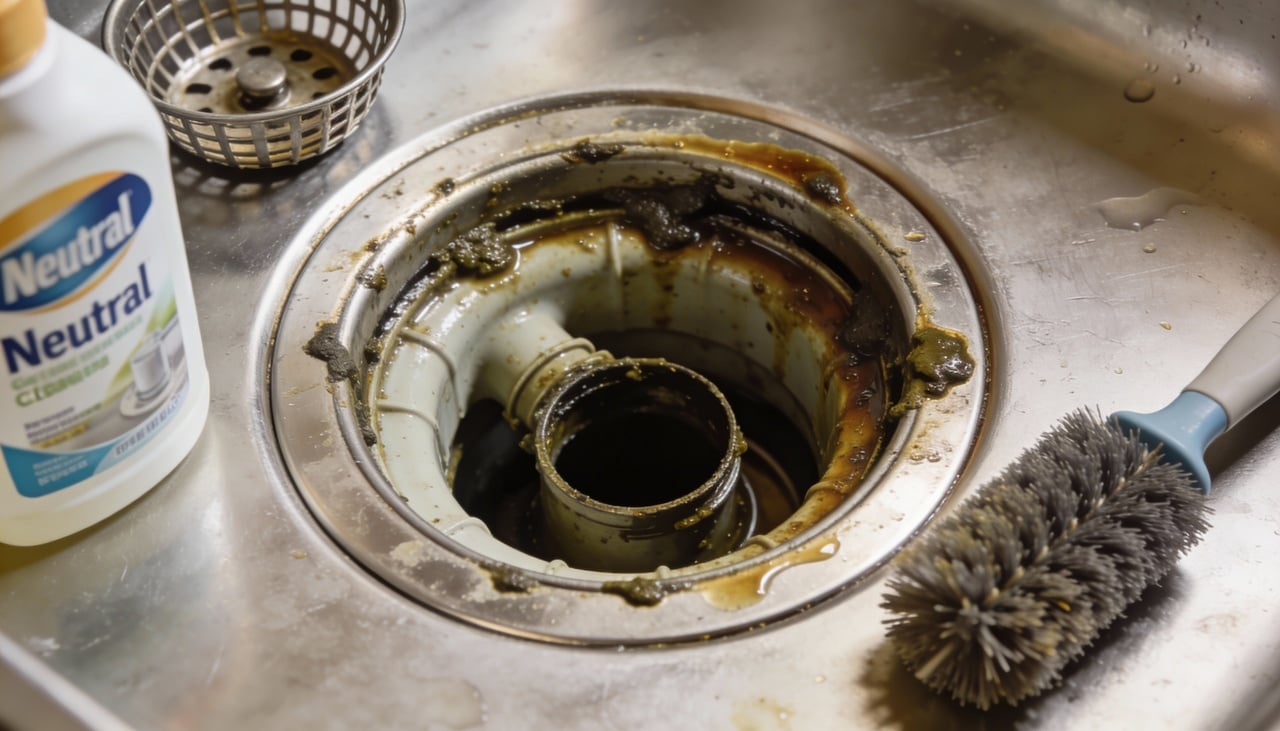 A oleosidade no ralo da pia surge principalmente da gordura presente na rotina de preparo de alimentos