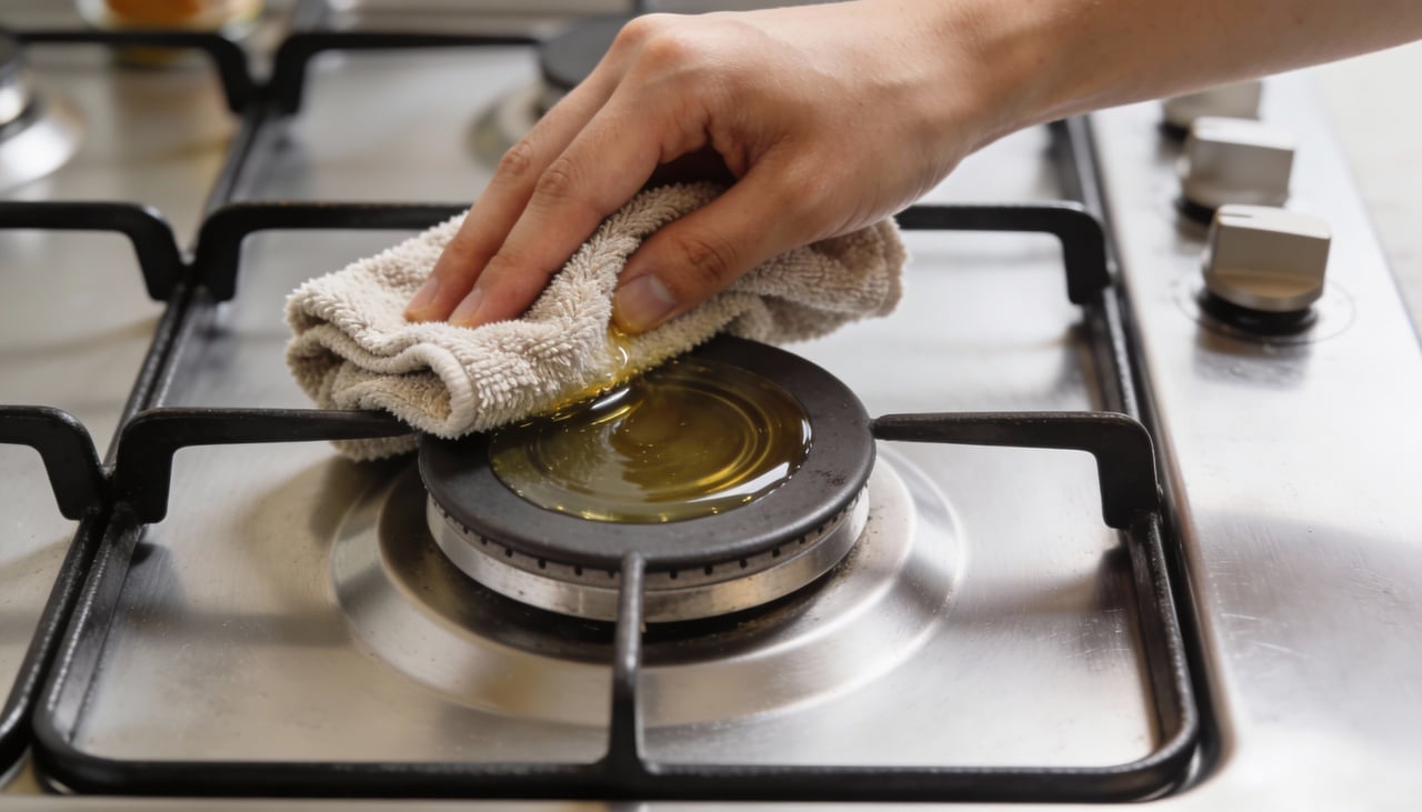 Para que o fogão fique sempre impecável, o truque é usar produtos que criam uma película de proteção sobre o metal