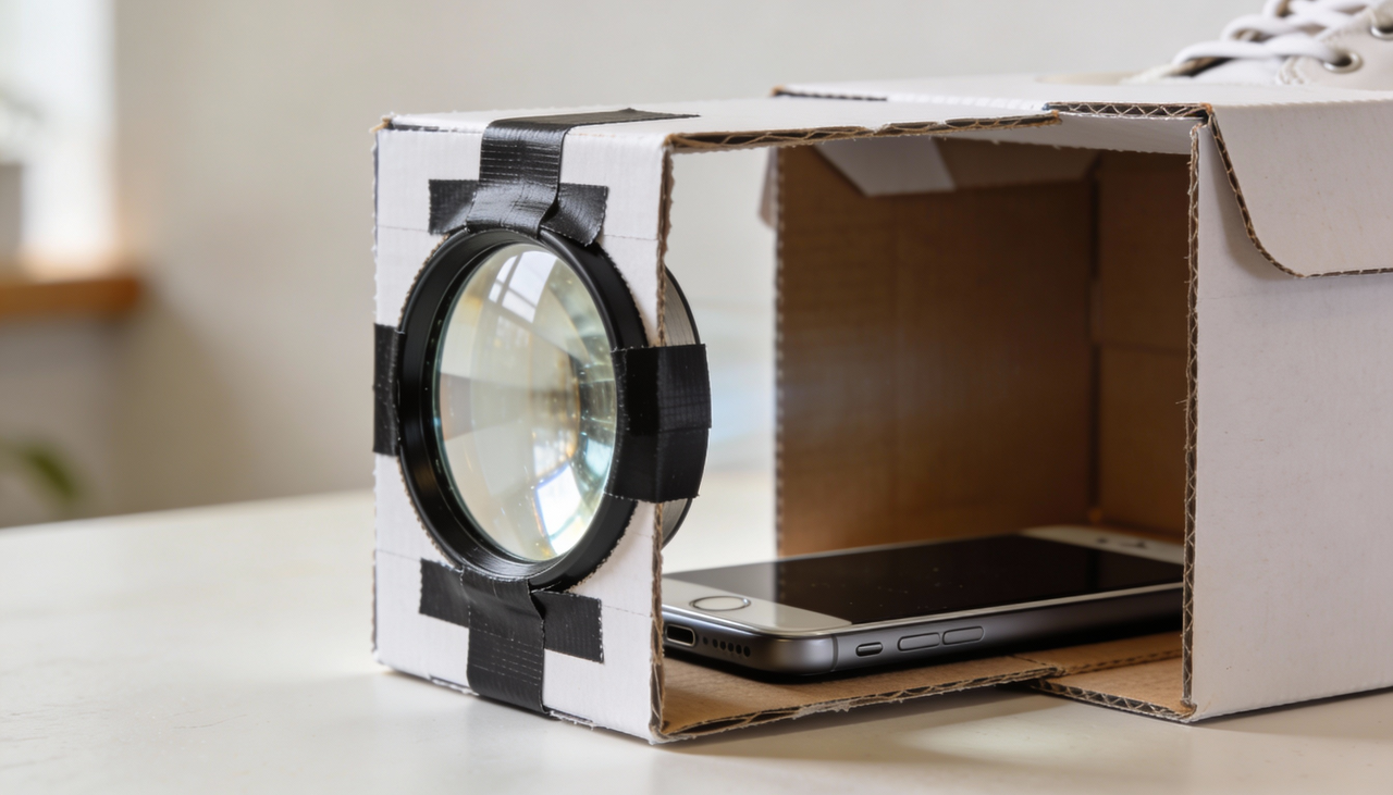 O segredo para um bom resultado está em fazer um furo perfeitamente centralizado na lateral menor da caixa