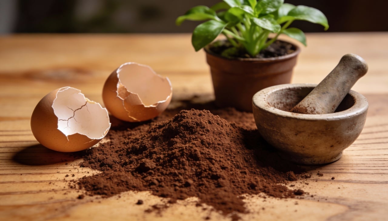 O chamado adubo de casca de ovo e borra de café com pó de intenção é um preparo simples feito a partir de restos de cozinha reaproveitados
