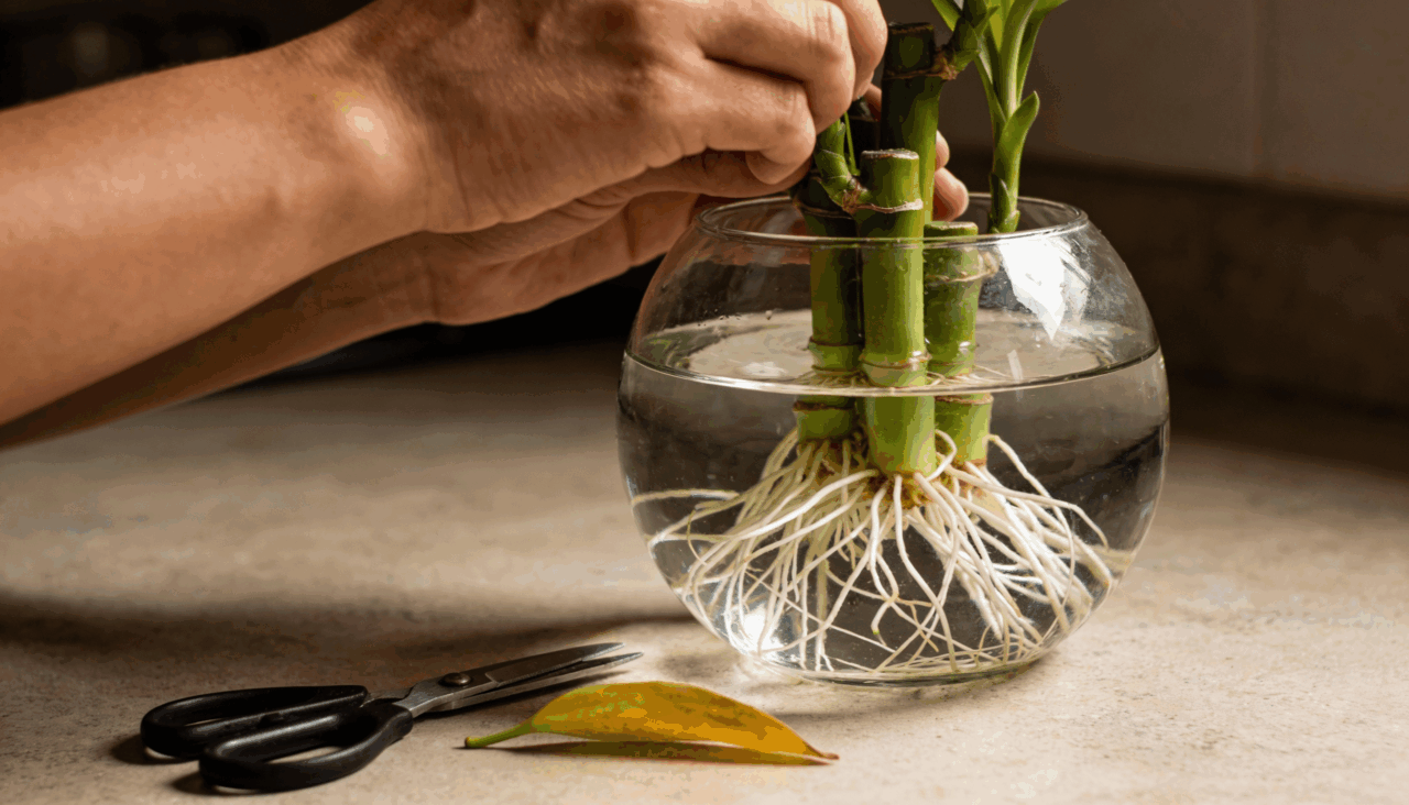 No Feng Shui, o bambu da sorte está ligado à vitalidade, flexibilidade e resistência