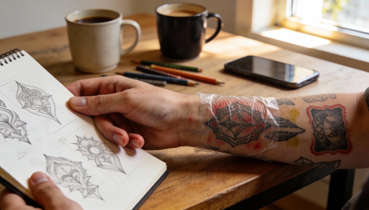 A repetição do gesto de tatuar o corpo costuma estar ligada a uma maneira específica de lidar com o tempo e com a própria história