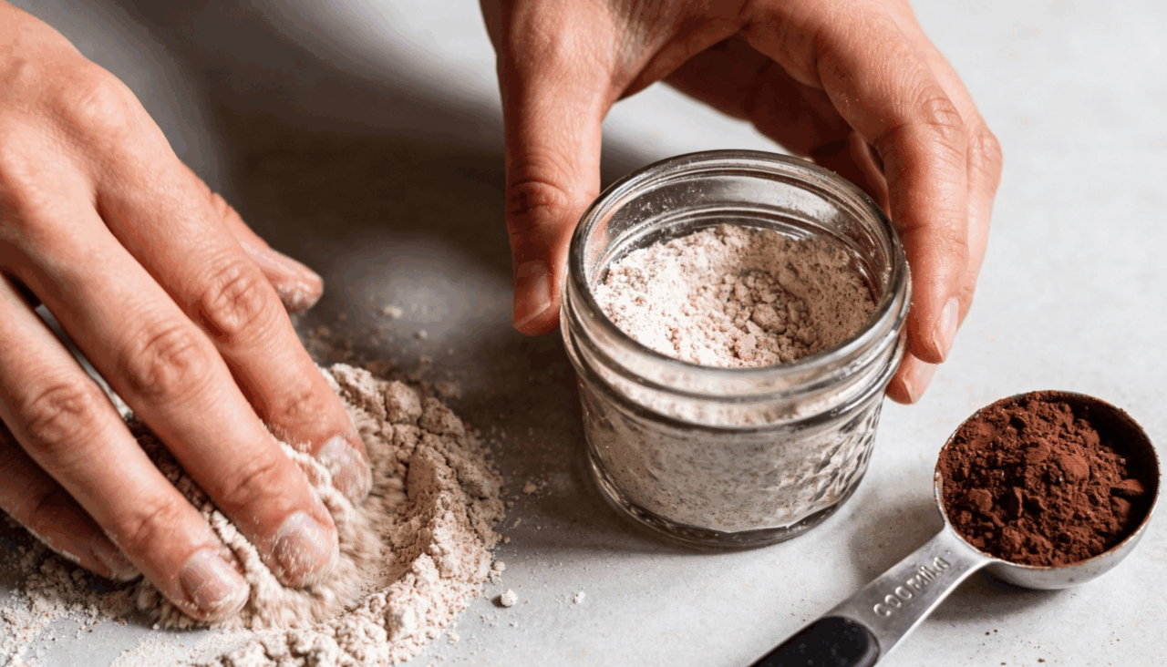 A ideia principal do shampoo a seco caseiro é utilizar pós finos que absorvem a oleosidade produzida pelo couro cabeludo