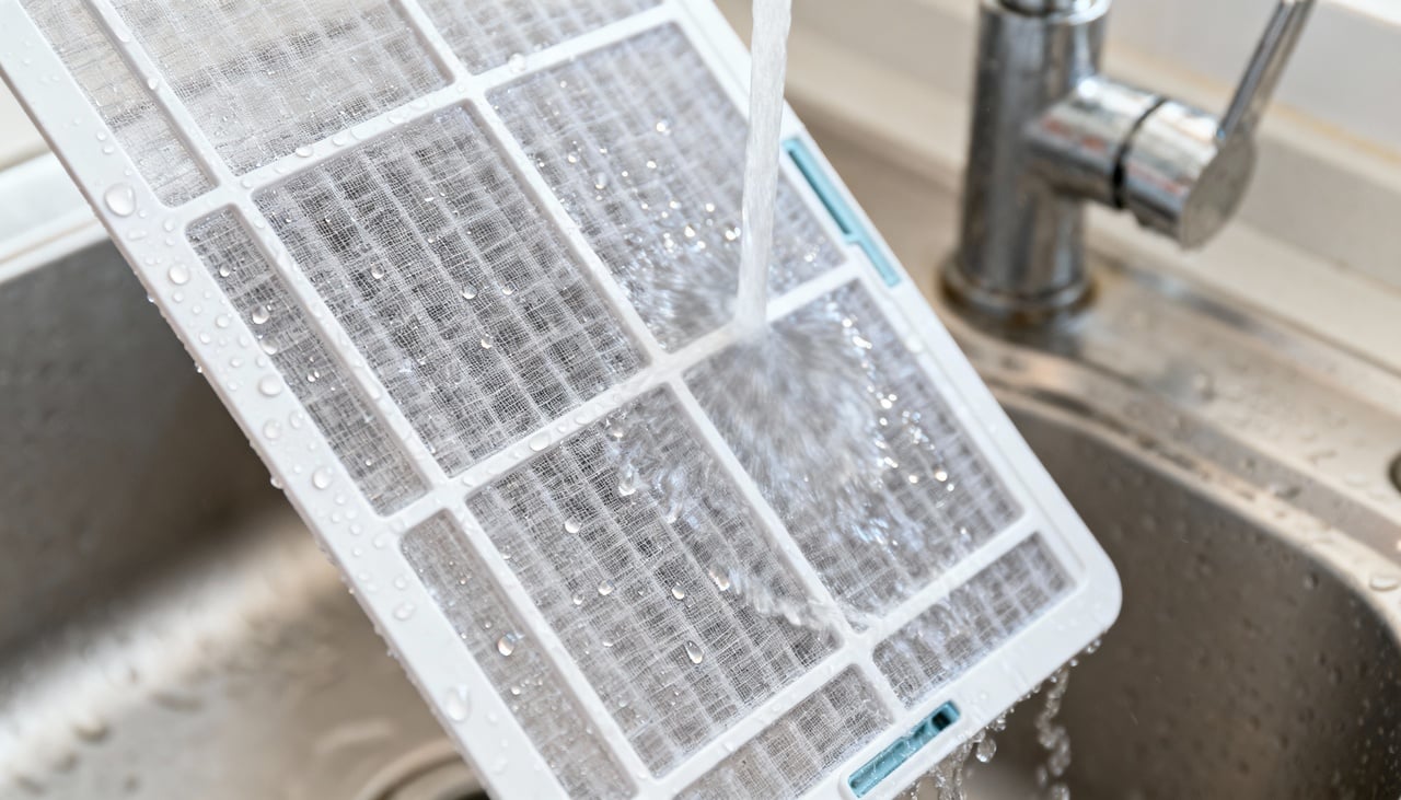 A limpeza do filtro é crucial porque remove a barreira de poeira que impede o fluxo de ar ideal – Imagens produzidas com uso de Inteligência Artificial