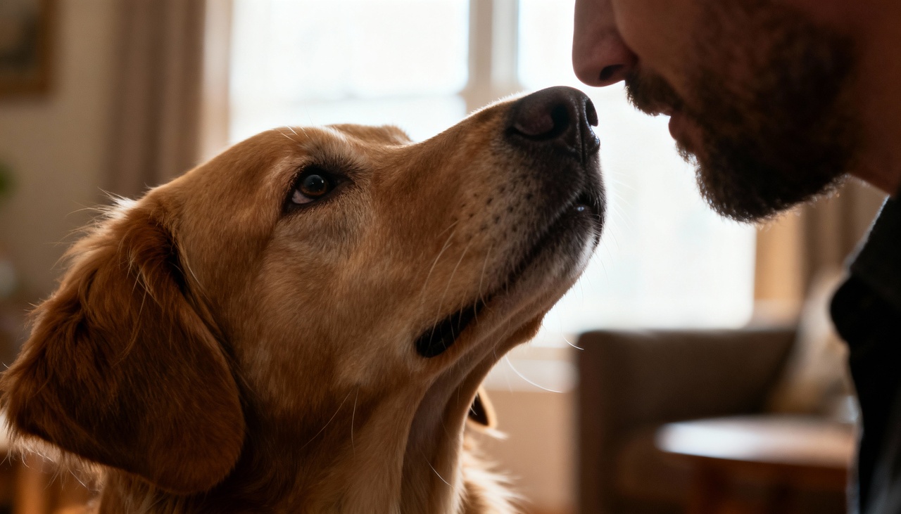 O fato de o cachorro andar atrás do tutor pela casa não é, por si só, um sinal de problema – Imagens produzidas com uso de Inteligência Artificial